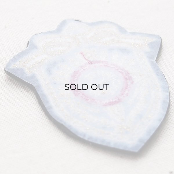 画像3: エンブレムワッペン リボン(ゴールド&レッド) (3)