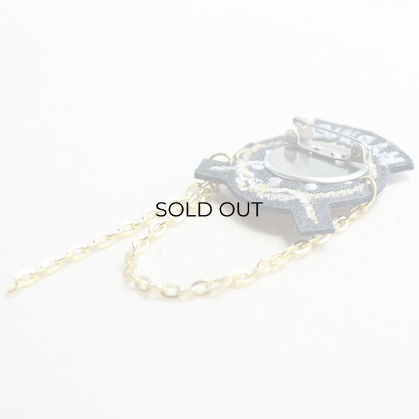 画像3: エンブレムブローチ Marine マリンネイビー(ボタン/チェーン付き) (3)