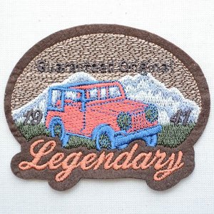 画像1: アウトドアワッペン Legendary(四駆車/山)