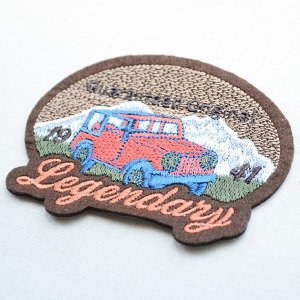 画像2: アウトドアワッペン Legendary(四駆車/山)