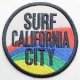 ワッペン Surf California City ホワイト サーフカリフォルニアシティ サークル
