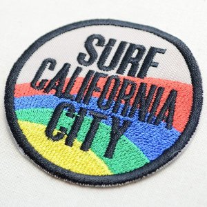 画像2: ワッペン Surf California City ホワイト サーフカリフォルニアシティ サークル