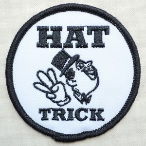 画像1: ワッペン Hat Trick ハットトリック(ラウンド)
