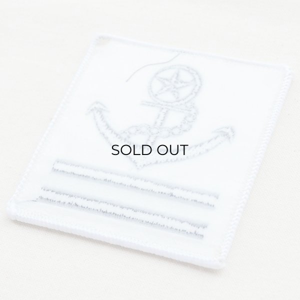 画像3: ワッペン いかり/アンカー(ホワイト&ネイビー/スクエア) (3)