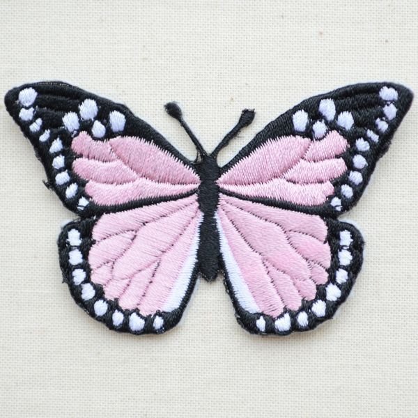 画像1: ワッペン Butterfly バタフライ(蝶/ピンク) (1)