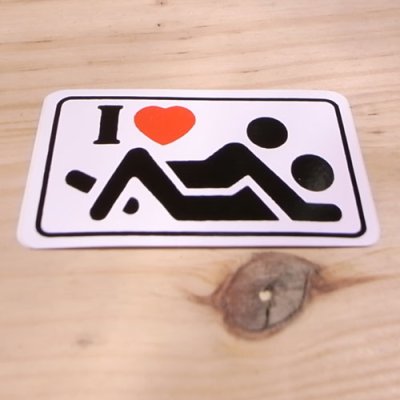 画像1: ジョークステッカー I love Sex アイラブセックス