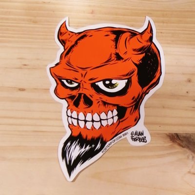 画像1: ステッカー Devil skull