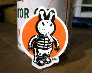 画像1: ステッカー/シール ボーンバニー Bone Bunny