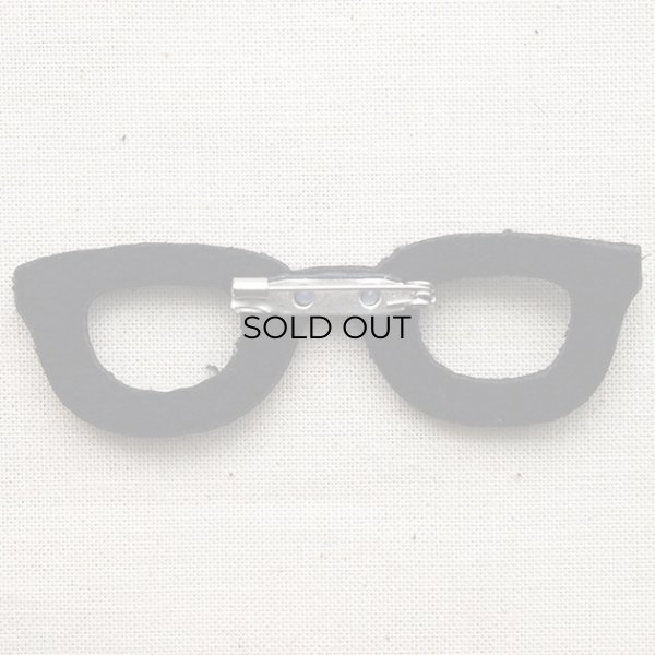 画像3: フェルトブローチ 黒ぶちめがね (3)