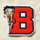 ワッペン ベティブープ Betty Boop(B/レッド&ブラック)