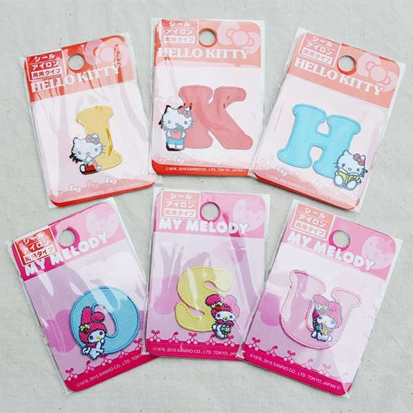 画像2: シールワッペン キティ アルファベット(T/レッド) (2)