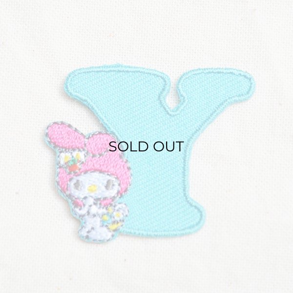 画像1: シールワッペン マイメロディ アルファベット(Y/ライトブルー) (1)