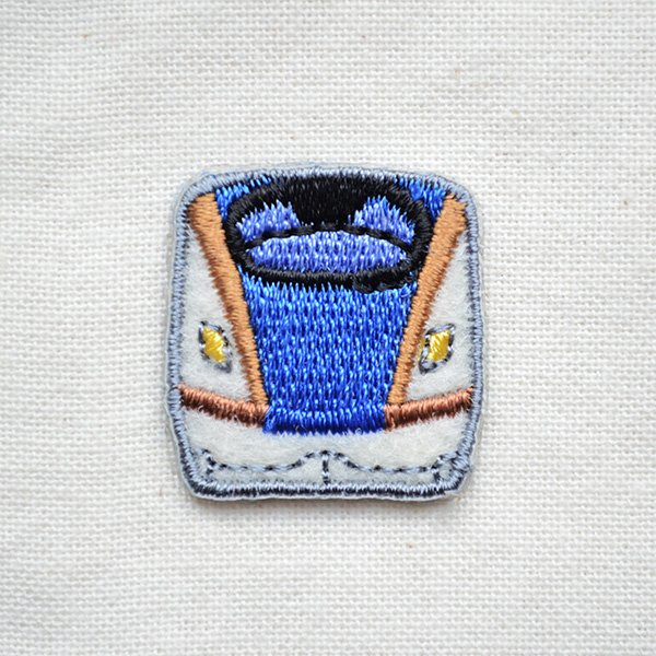 画像3: 新幹線 E7系 かがやき ワッペン トレインミニワッペン 3枚入り シール・アイロン両用タイプ 入園準備 入学準備 目印 アップリケ 刺繍 男の子 鉄道 グッズ パイオニア PTR616 (3)