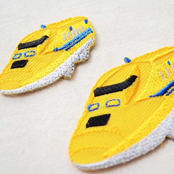 画像2: 鉄道/電車 トレインワッペン 923形ドクターイエロー(2枚組) (2)