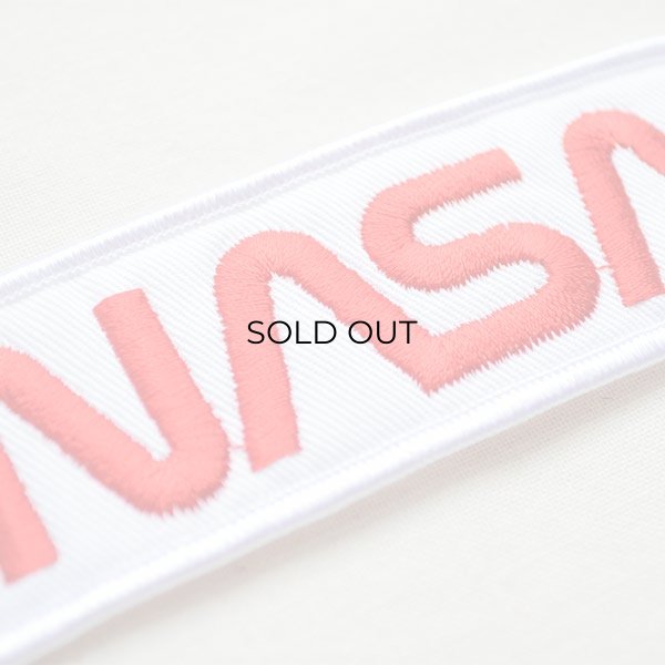 画像2: ロゴワッペン NASA ナサ(ホワイト&レッド/レクタングル) (2)