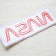 画像3: ロゴワッペン NASA ナサ(ホワイト&レッド/レクタングル) (3)