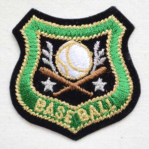 画像1: ミニエンブレムワッペン BASE BALL ベースボール