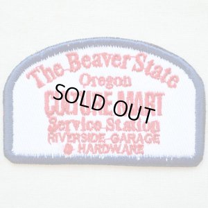 画像1: USAアドバタイジングワッペン The Beaver State オレゴン (ホワイト&ネイビー)