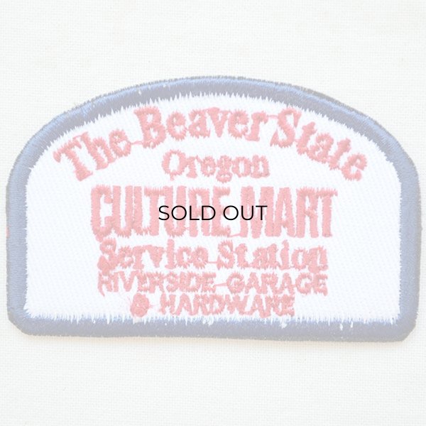 画像1: USAアドバタイジングワッペン The Beaver State オレゴン (ホワイト&ネイビー) (1)