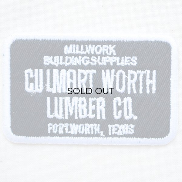 画像1: USAアドバタイジングワッペン CULMART WORTH LUMBER CO ブラック&ホワイト (1)