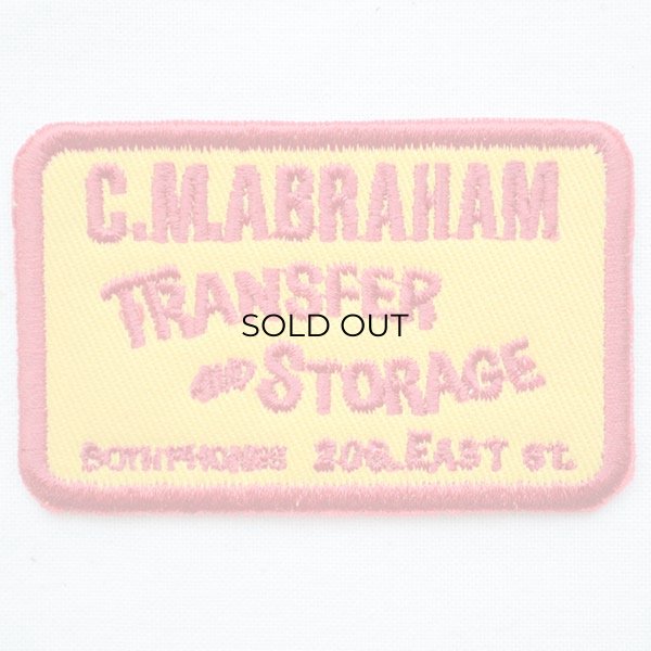 画像1: USAアドバタイジングワッペン C.M.ABRAHAM イエロー&レッド  (1)