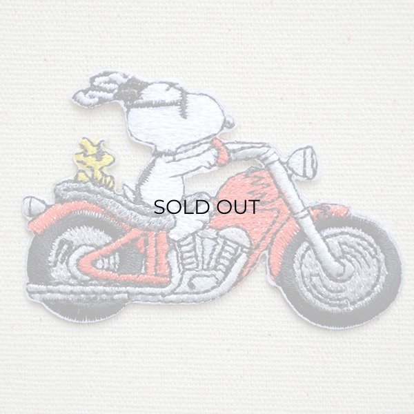 画像1: シールワッペン スヌーピー(バイク) (S02Y2410) (1)