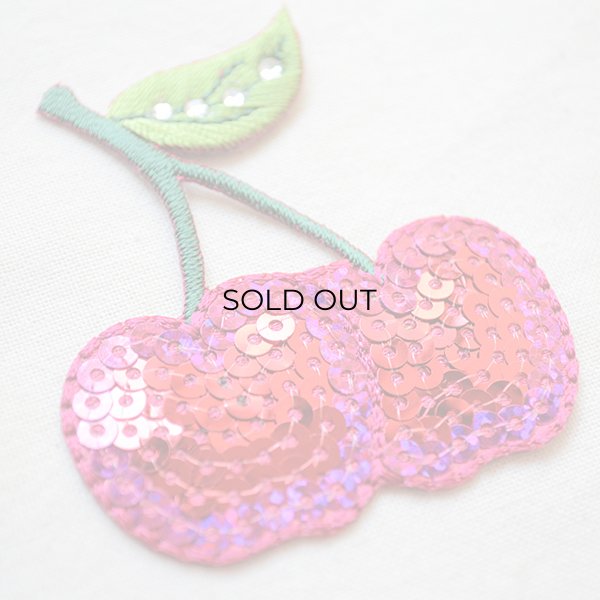 画像2: スパンコールワッペン さくらんぼ (2)