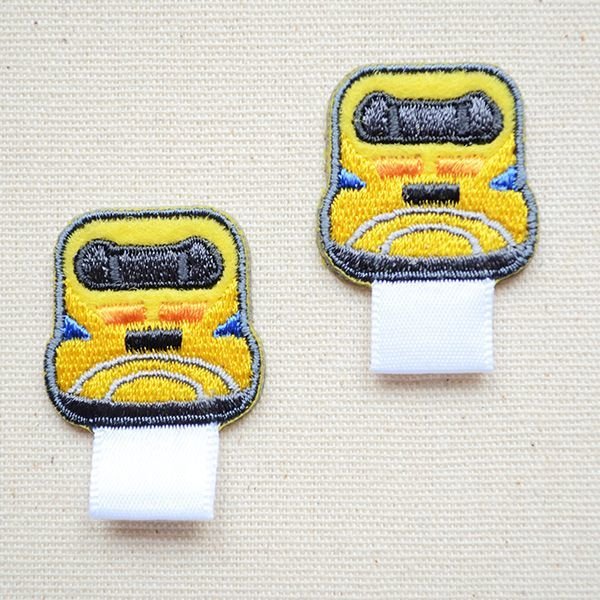 画像1: 名札つけアップリケ/ワッペン 923系ドクターイエロー(2枚組) (1)