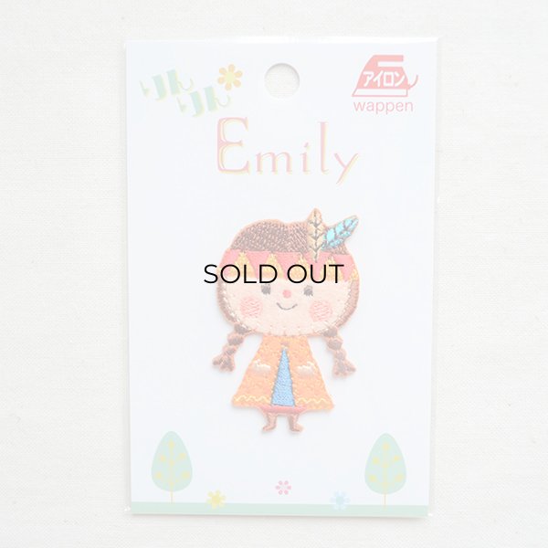 画像4: ワッペン リンリンエミリー インディアン女の子 オレンジ ORG350-23120 (4)