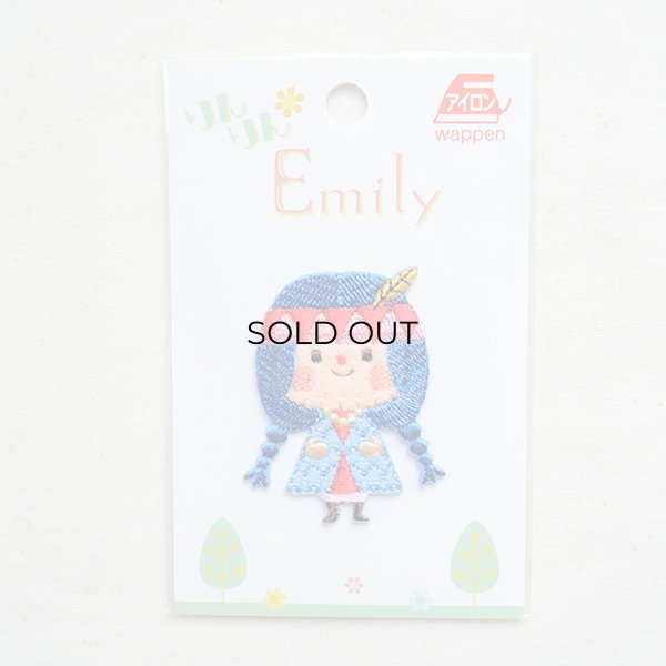 画像4: ワッペン リンリンエミリー インディアン女の子(ブルー) (4)