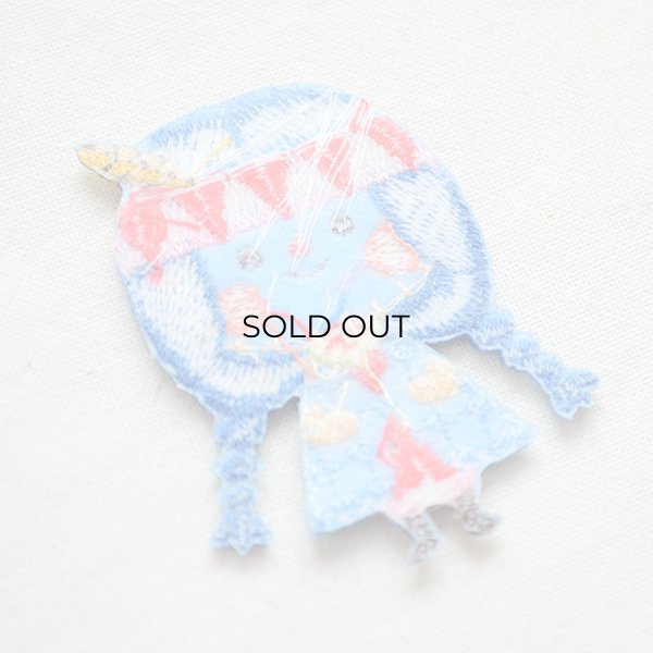 画像3: ワッペン リンリンエミリー インディアン女の子(ブルー) (3)