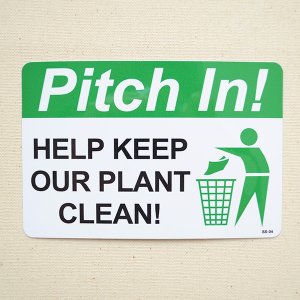 画像1: アメリカンステッカー 綺麗にしましょう Pitch In Help Our Plant Clean