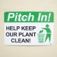 アメリカンステッカー 綺麗にしましょう Pitch In Help Our Plant Clean