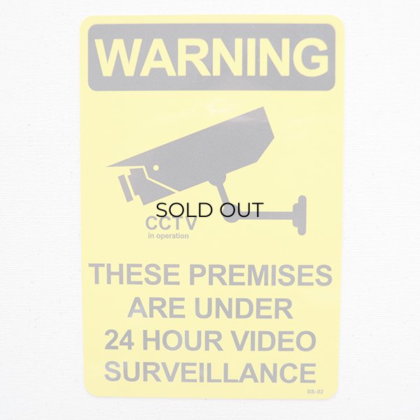 画像1: アメリカンステッカー 24時間監視中 Warning/24 Hour Video Surveillance (1)