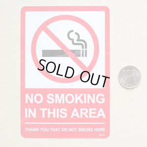 画像3: アメリカンステッカー 禁煙エリア No Smoking Area