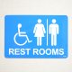 アメリカンステッカー レストルーム(トイレ) Rest Rooms 