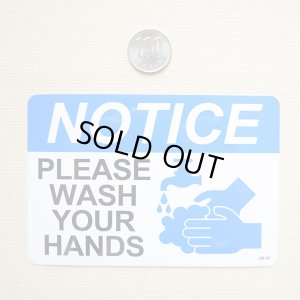 画像3: アメリカンステッカー 手を洗いましょう Notice Please Wash Hands 