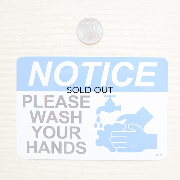 画像3: アメリカンステッカー 手を洗いましょう Notice Please Wash Hands  (3)