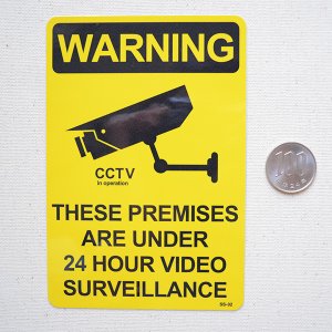 画像3: アメリカンステッカー 24時間監視中 Warning/24 Hour Video Surveillance