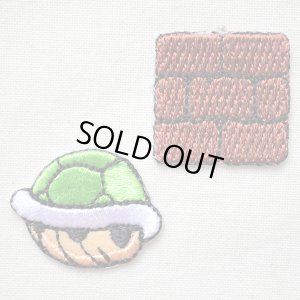 画像1: シールワッペン スーパーマリオ レンガブロック/ミドリこうら(2枚組)