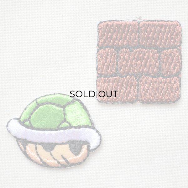 画像1: シールワッペン スーパーマリオ レンガブロック/ミドリこうら(2枚組) (1)