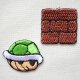 シールワッペン スーパーマリオ レンガブロック/ミドリこうら(2枚組)