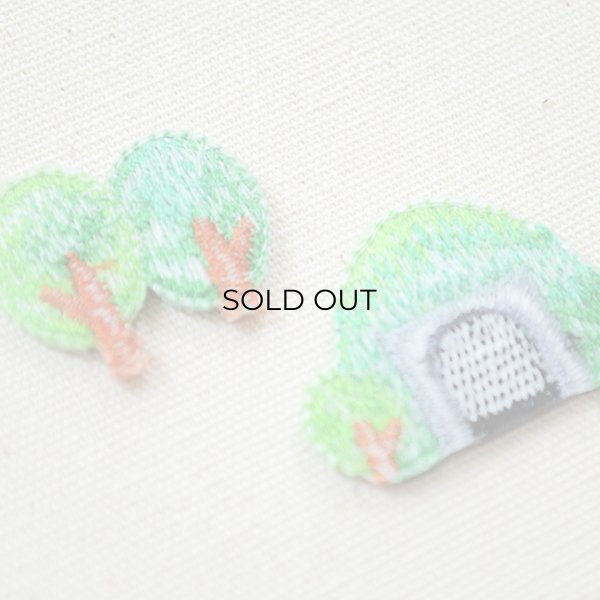 画像3: 鉄道/電車 トレインミニワッペン トンネル/木 (3)