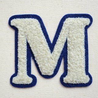 シンプル　エンブレムイニシャルワッペンx濃紺　受験　入園入学グッズオーダー 清原株式会社 :: イニシャルエンブレムワッペン