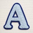 画像1: アルファベットワッペン A 刺繍 シール アイロン イニシャル 入園 入学 (1)
