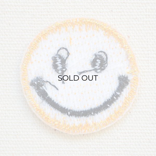 画像2: ミニワッペン スマイルマーク/スマイリーフェイス(ゴールド) (2)