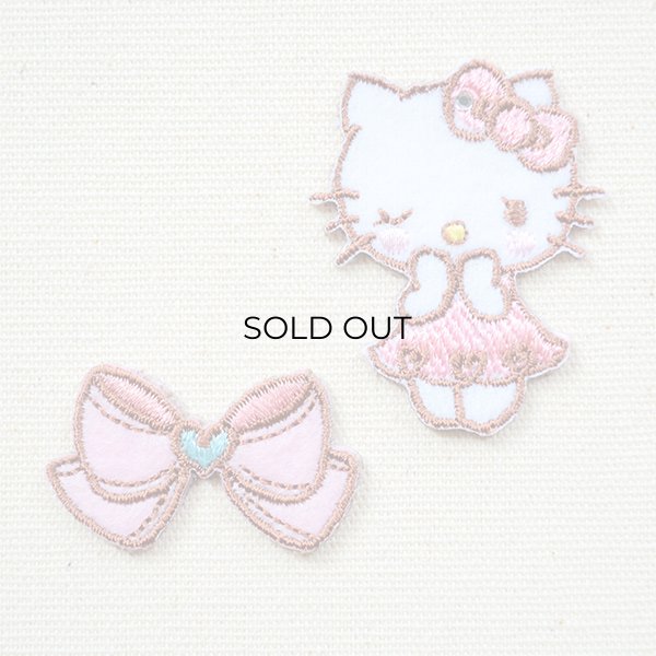 画像1: ワッペン キティ/リボン(2枚組) (1)