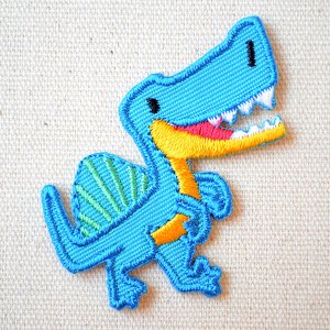 画像1: ワッペン へなちょこZOO(恐竜/スピノサウルス)