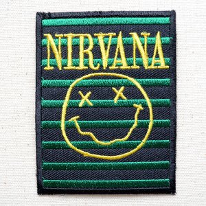 画像1: 音楽ワッペン ニルヴァーナ/NIRVANA(ボーダー)