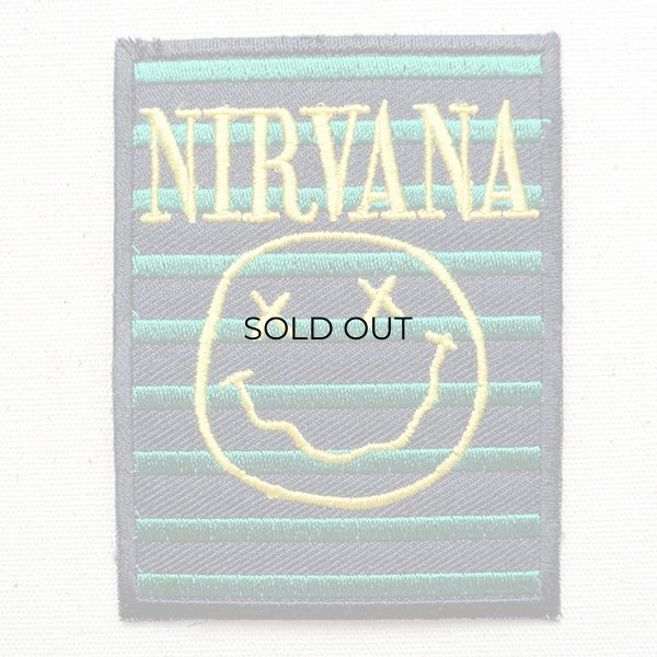 画像1: 音楽ワッペン ニルヴァーナ/NIRVANA(ボーダー) (1)